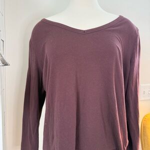 a.n.a Women's Burgundy Long Sleeve Top